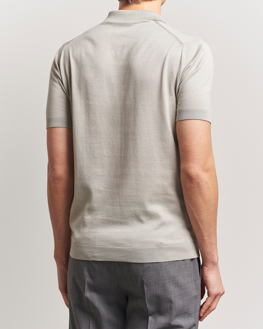 Homme | Polos | John Smedley | Adrian Slim Fit Sea Island Polo Parchment