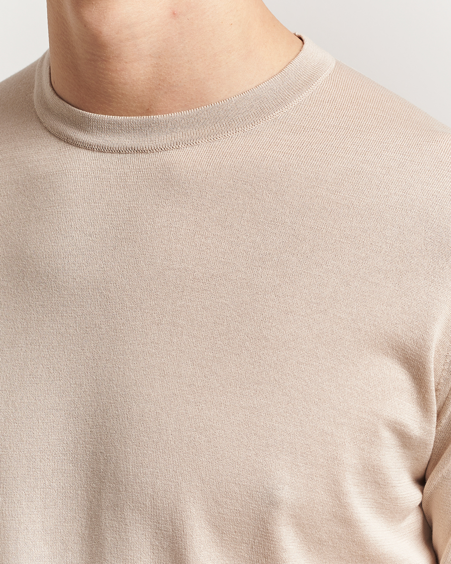Homme | Pulls Et Tricots | John Smedley | Rowland Sea Island Crew Neck Pullover Almond