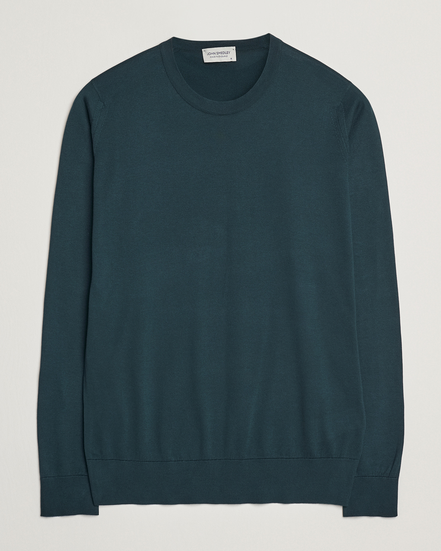 Homme | Pulls Et Tricots | John Smedley | Rowland Sea Island Crew Neck Pullover Rain Forest
