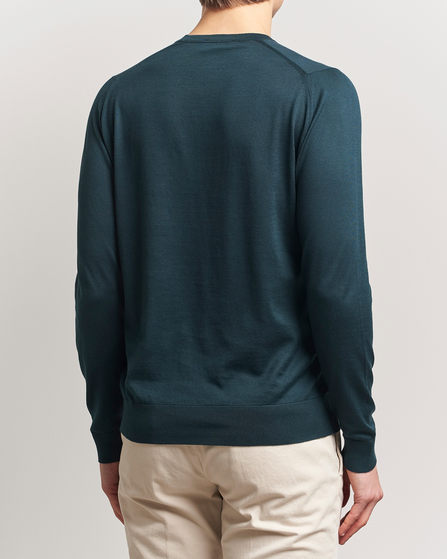 Homme | Pulls Et Tricots | John Smedley | Rowland Sea Island Crew Neck Pullover Rain Forest