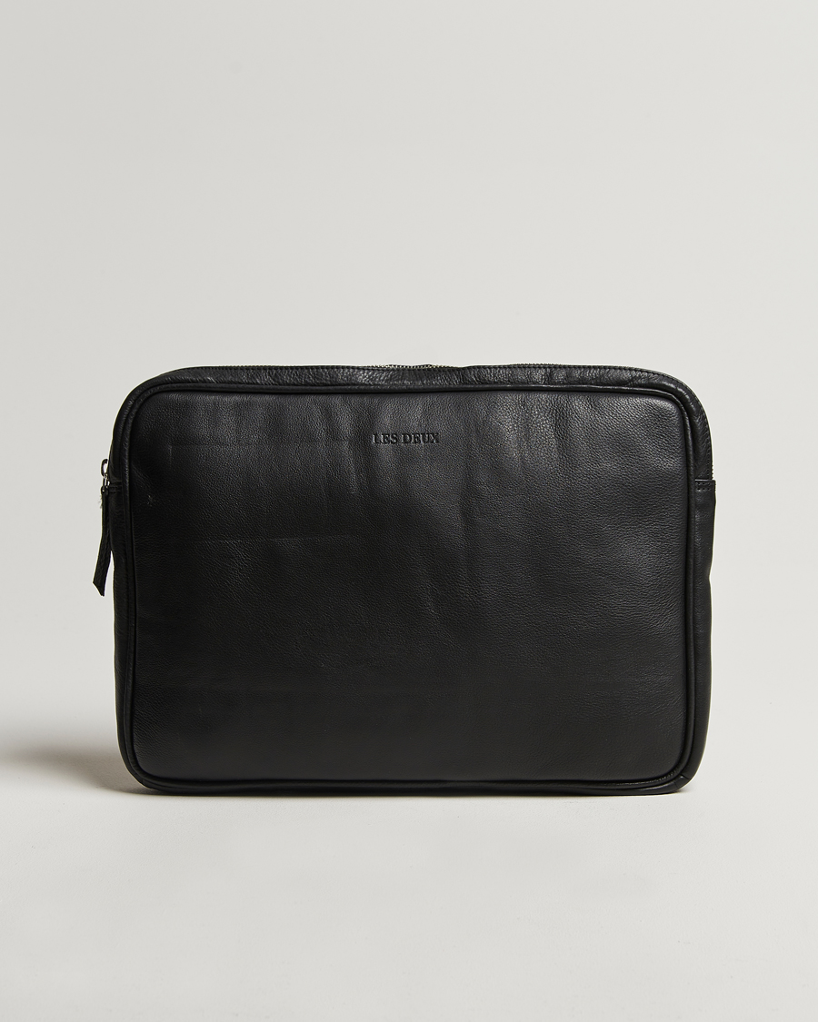 Homme | Sacs | LES DEUX | Leather Laptop Sleeve Black