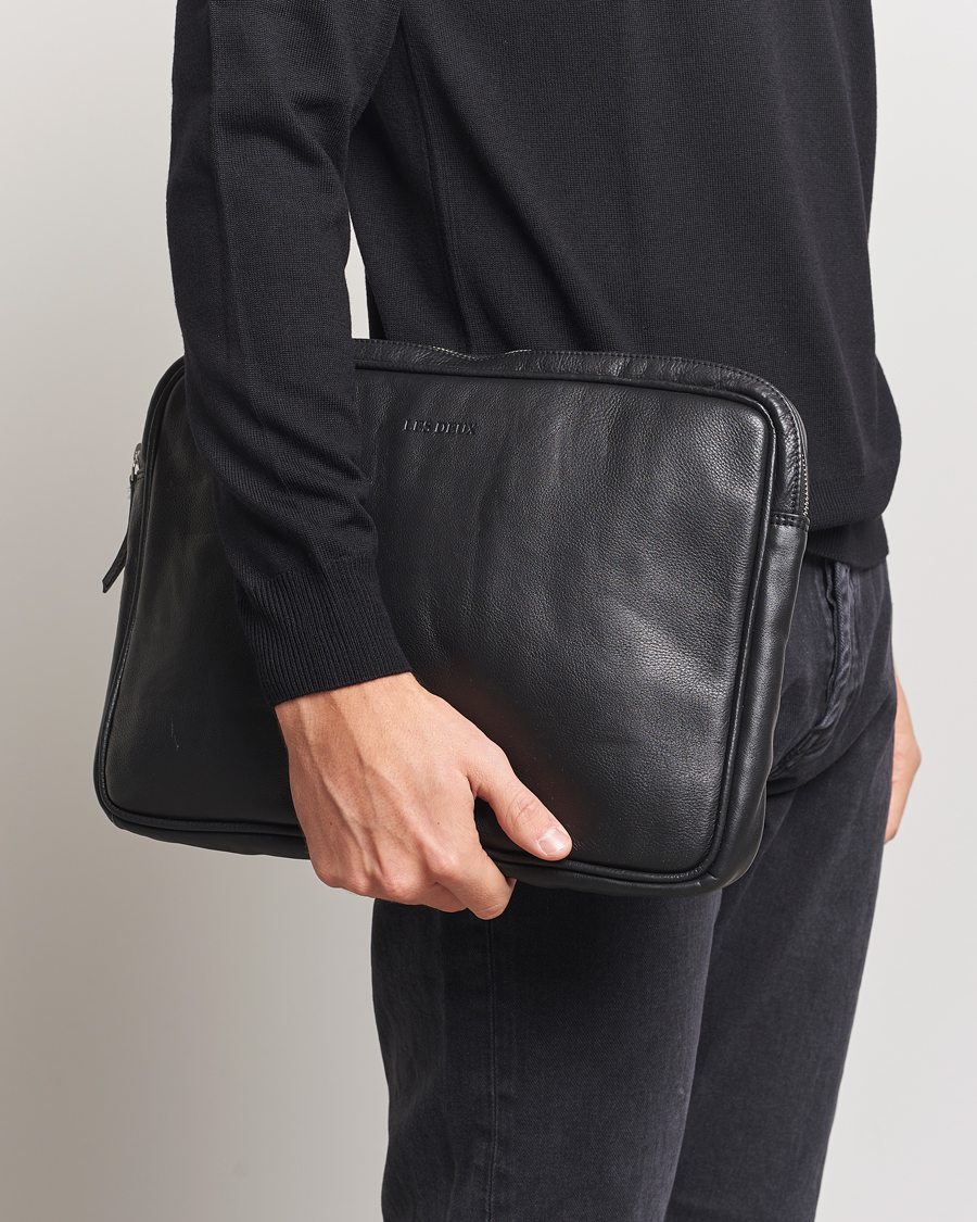 Homme | Sacs | LES DEUX | Leather Laptop Sleeve Black