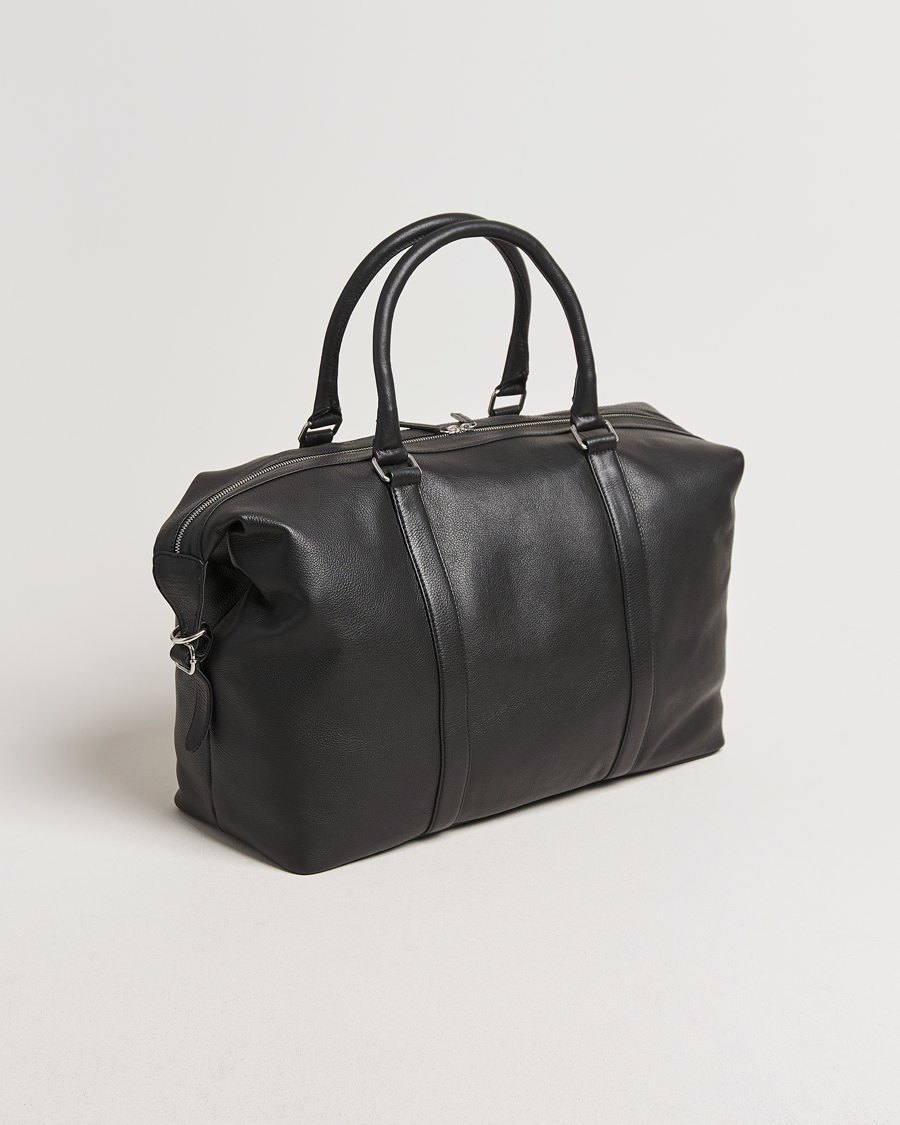 Homme | Les Deux Leather Weekendbag Black | LES DEUX | Leather Weekendbag Black