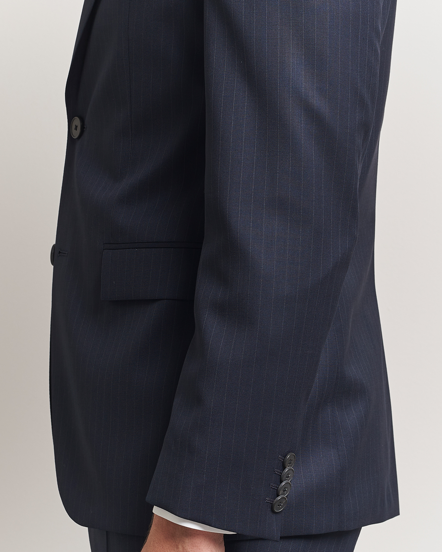 Homme | Costumes | BOSS BLACK | Houston Wool Pinstriped Suit Dark Blue