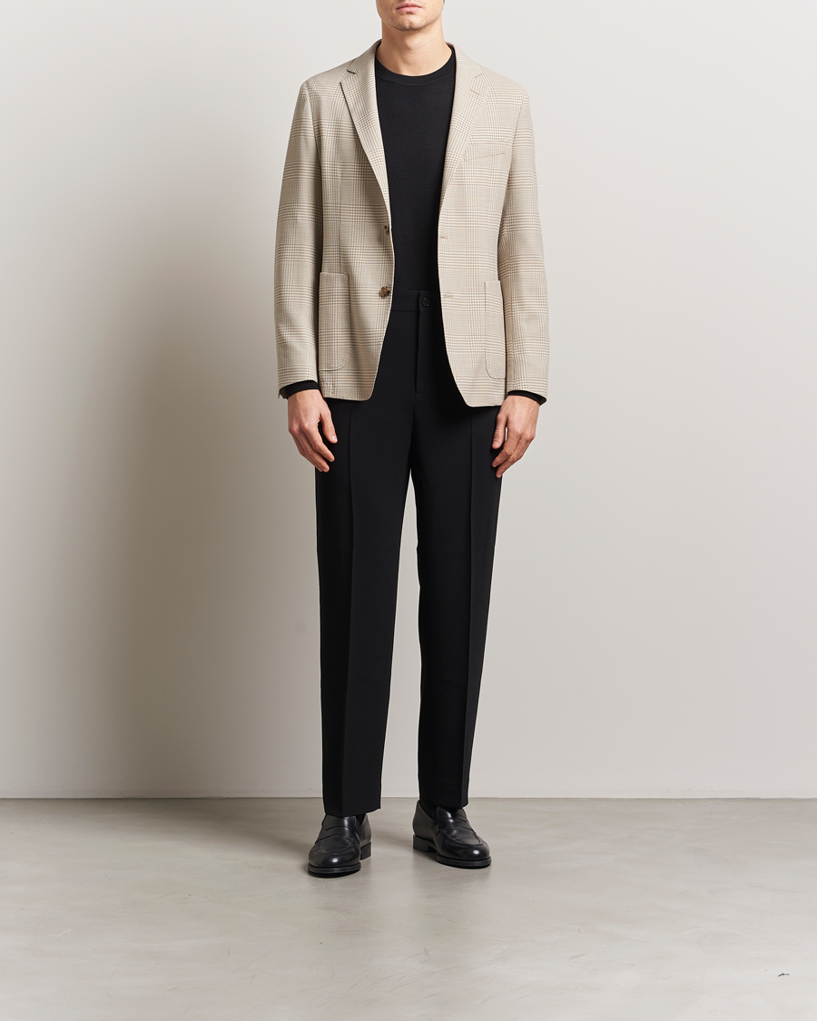 Homme | Blazers | BOSS BLACK | Hanry Wool Checked Blazer Light Beige