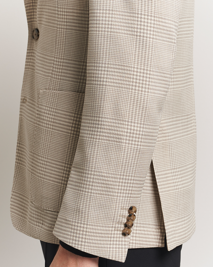 Homme | Blazers | BOSS BLACK | Hanry Wool Checked Blazer Light Beige