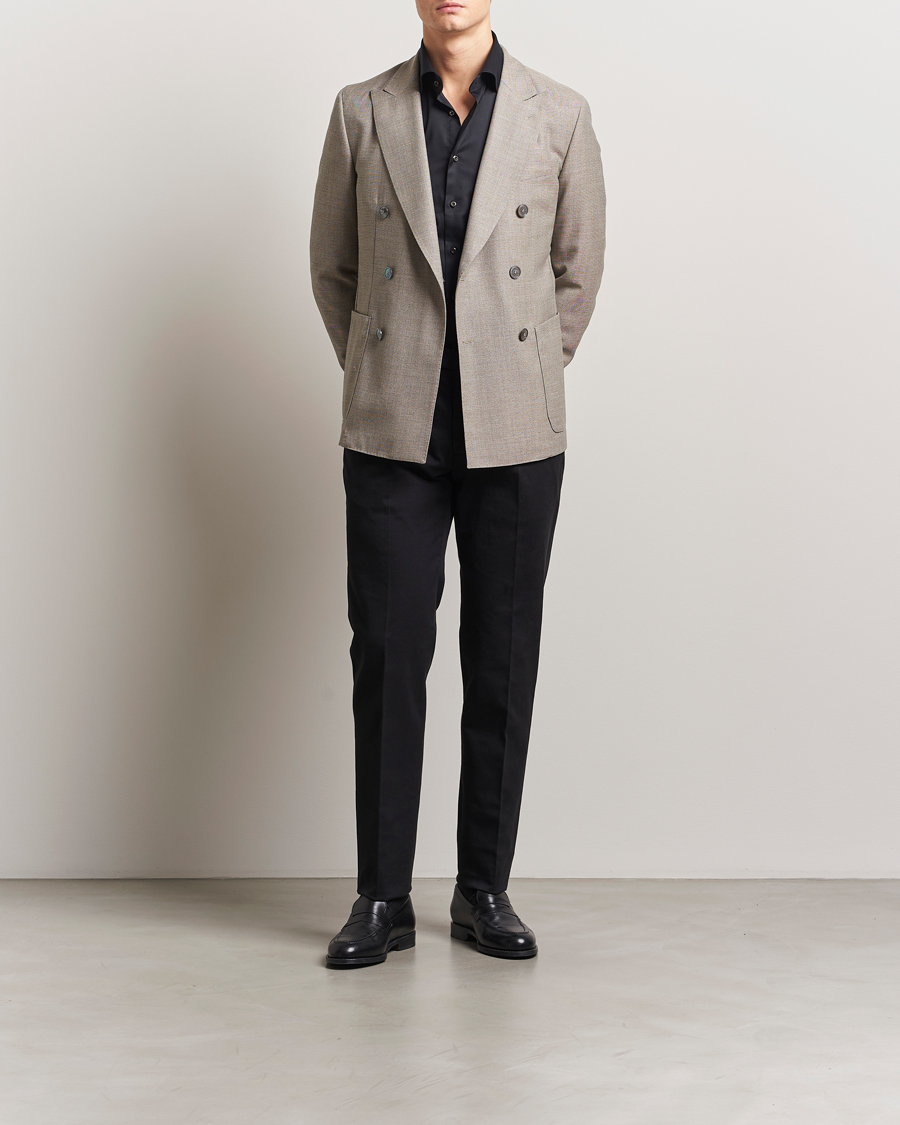 Homme | Blazers | BOSS BLACK | Huge Wool Double Breasted Blazer Light Beige