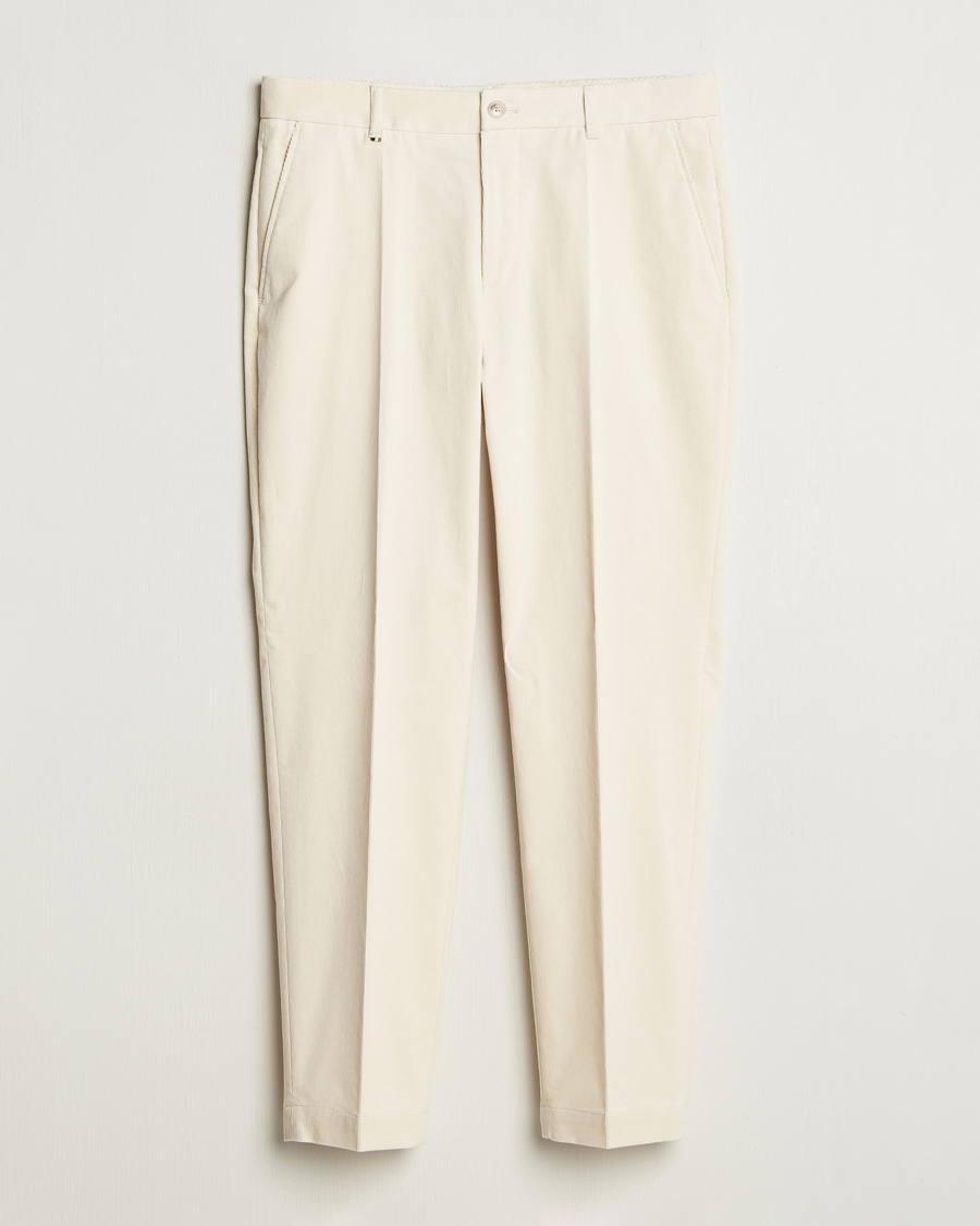 Homme | Pantalons | BOSS BLACK | Perin Spring Cord Trousers Open White