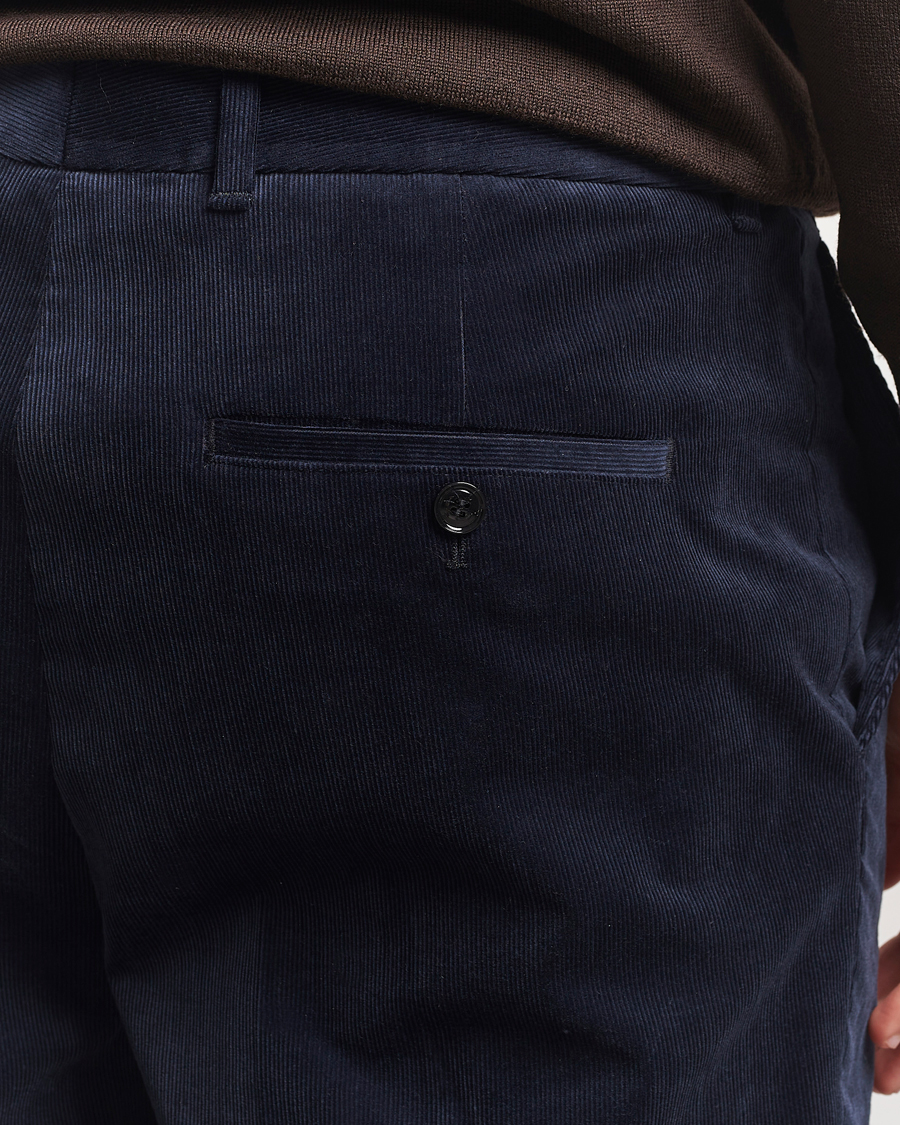 Homme | Pantalons | BOSS BLACK | Perin Spring Cord Trousers Dark Blue