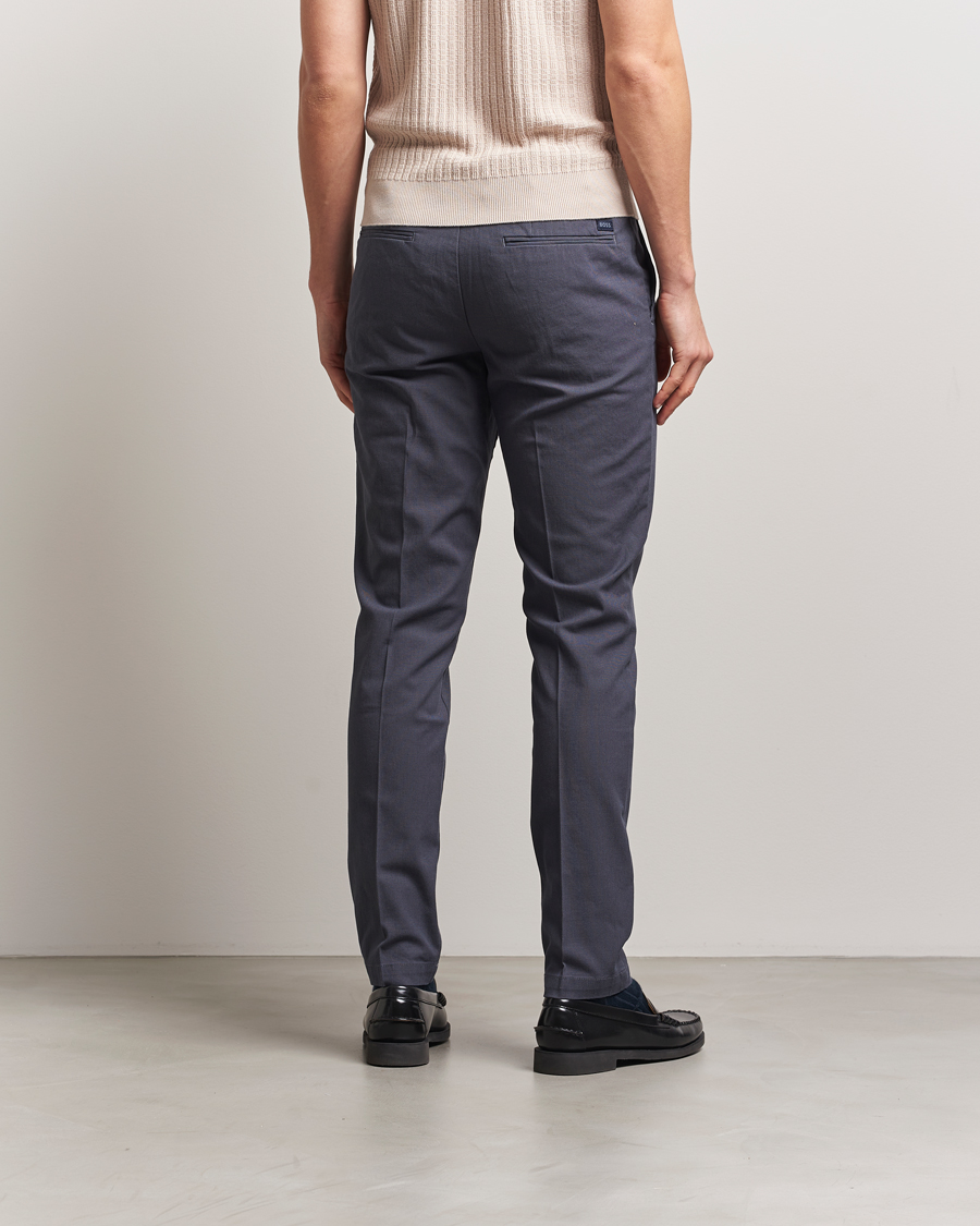 Homme | Pantalons | BOSS BLACK | Kaito Structured Cotton Pants Dark Blue