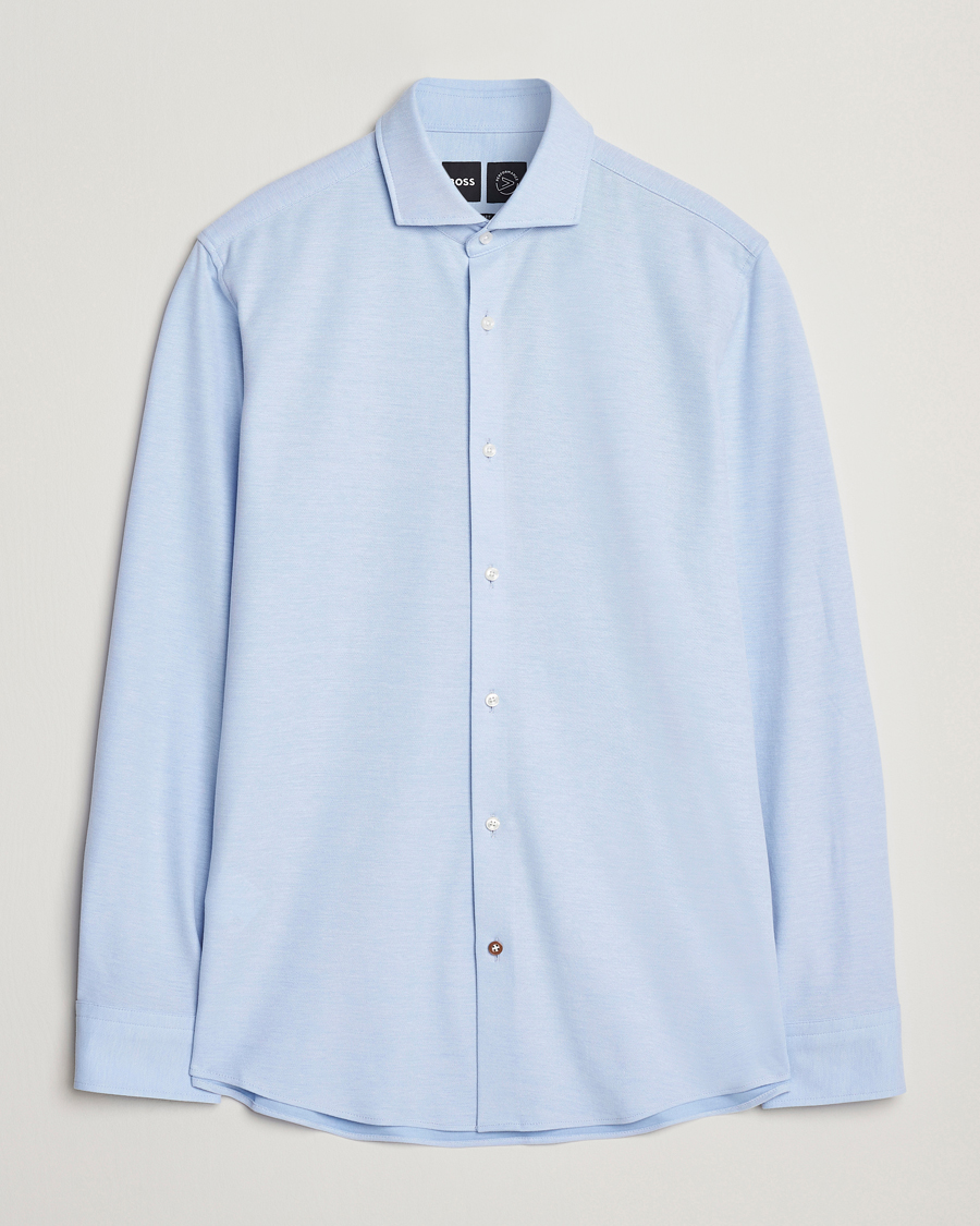 Homme | Chemises | BOSS BLACK | Hank Structured Shirt Light Blue