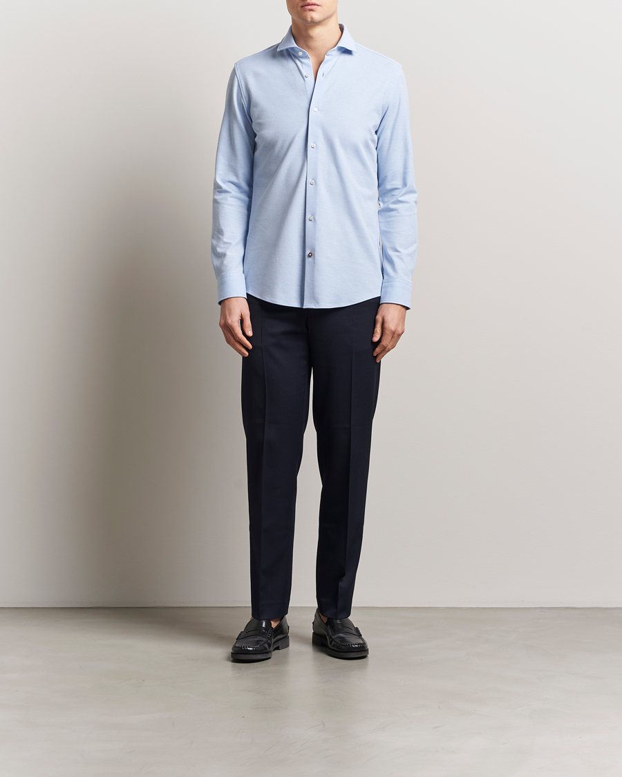 Homme | Chemises | BOSS BLACK | Hank Structured Shirt Light Blue