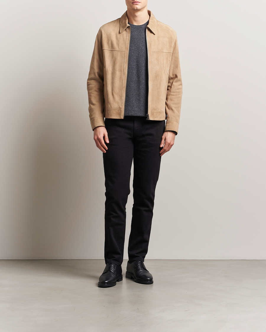 Homme | Manteaux Et Vestes | BOSS BLACK | Malbano Suede Jacket Light Beige