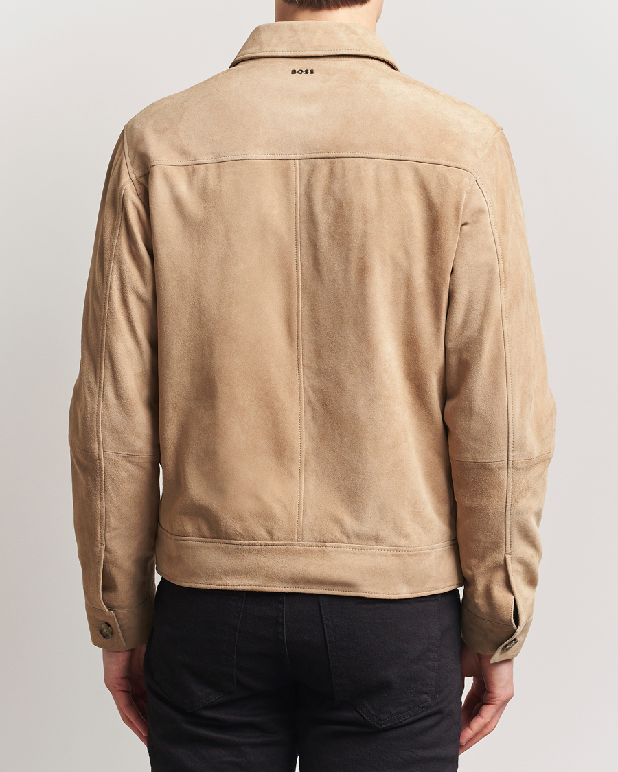 Homme | Manteaux Et Vestes | BOSS BLACK | Malbano Suede Jacket Light Beige