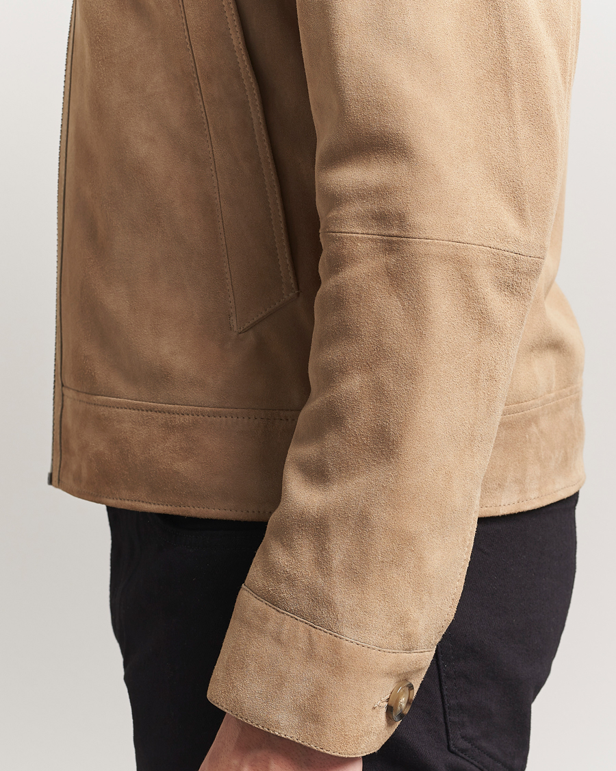 Homme | Manteaux Et Vestes | BOSS BLACK | Malbano Suede Jacket Light Beige