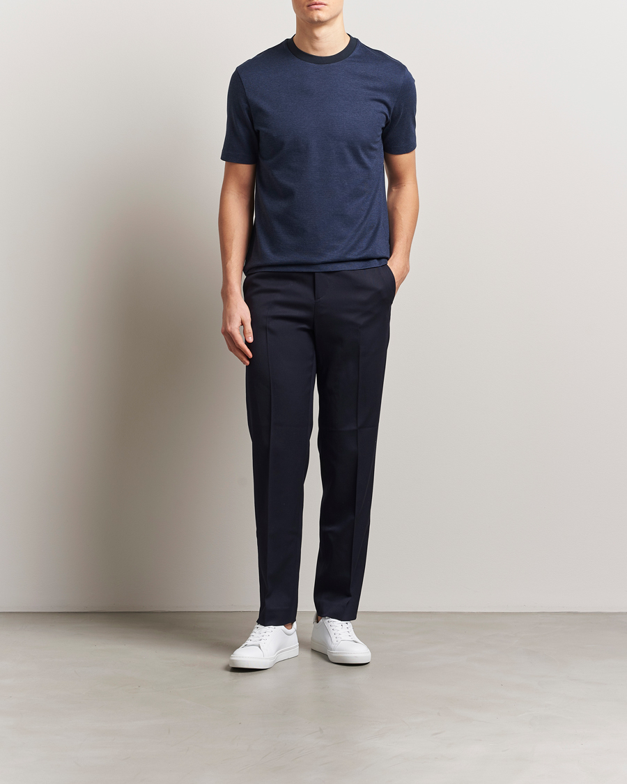 Homme | T-shirts | BOSS BLACK | Thompson Structured T-Shirt Dark Blue