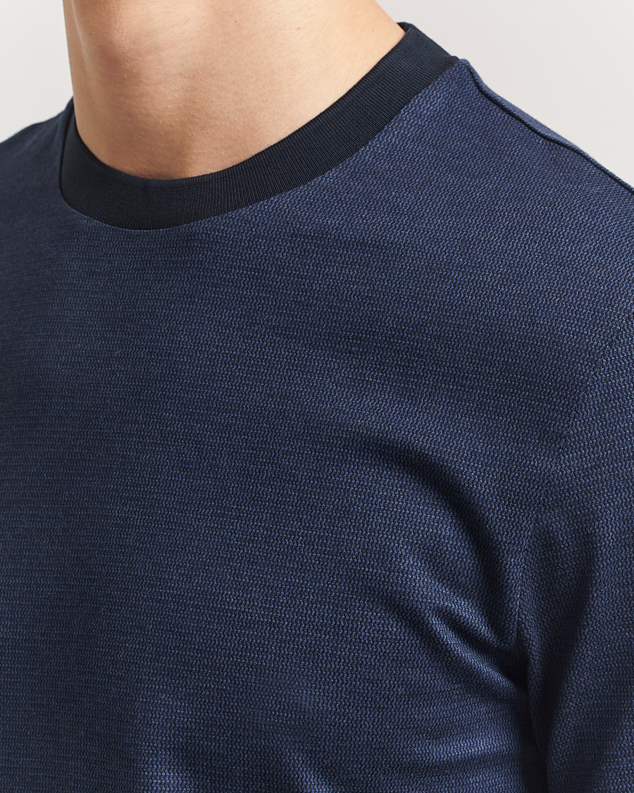 Homme | T-shirts | BOSS BLACK | Thompson Structured T-Shirt Dark Blue