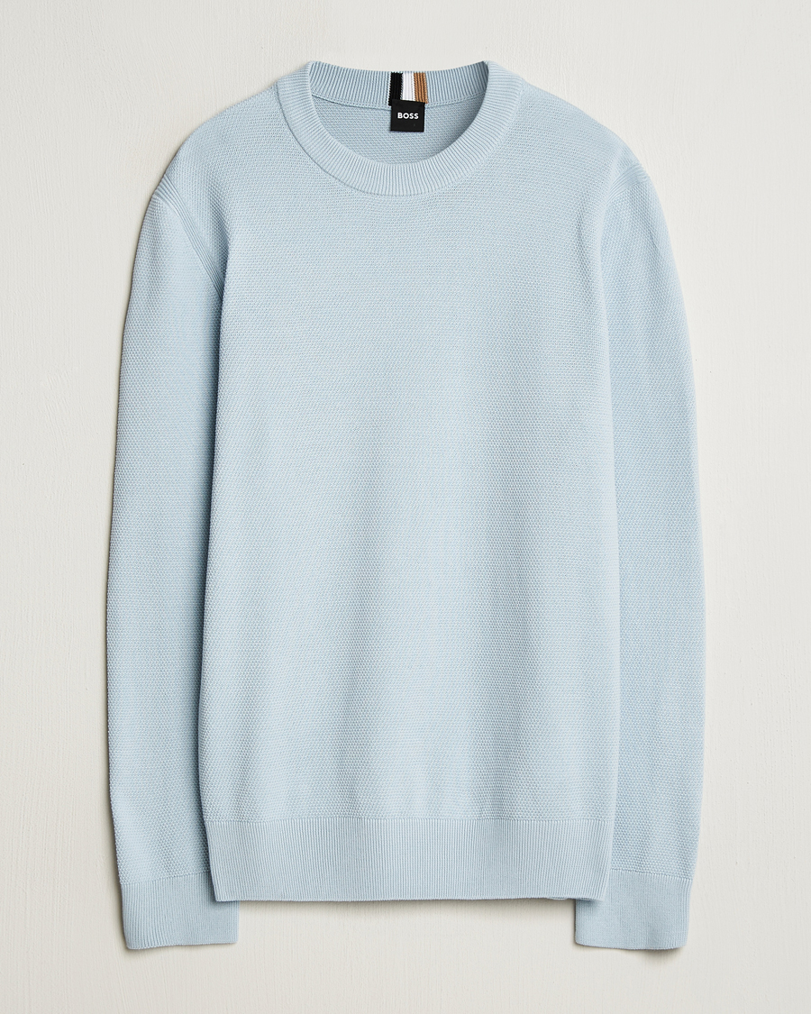 Homme | Pulls Et Tricots | BOSS BLACK | Ecaio Knitted Sweater Light Blue