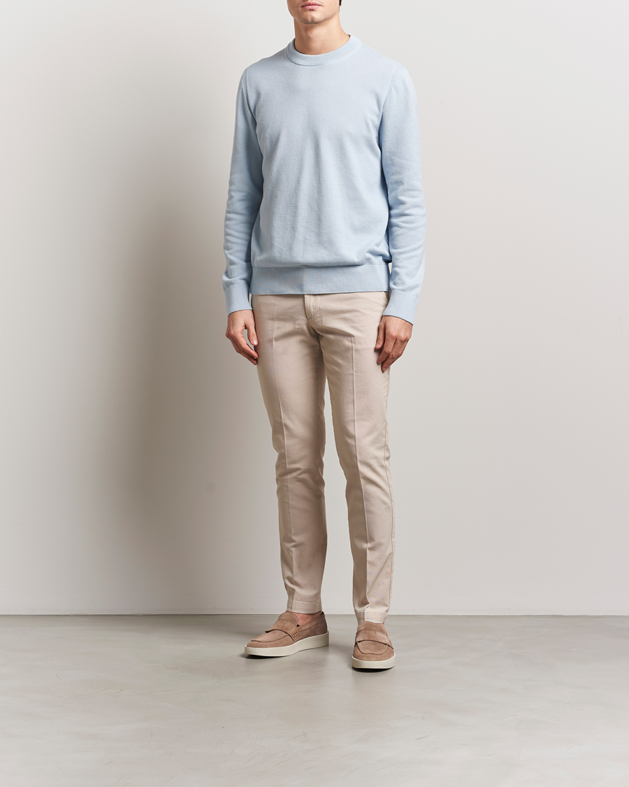 Homme | Pulls Et Tricots | BOSS BLACK | Ecaio Knitted Sweater Light Blue