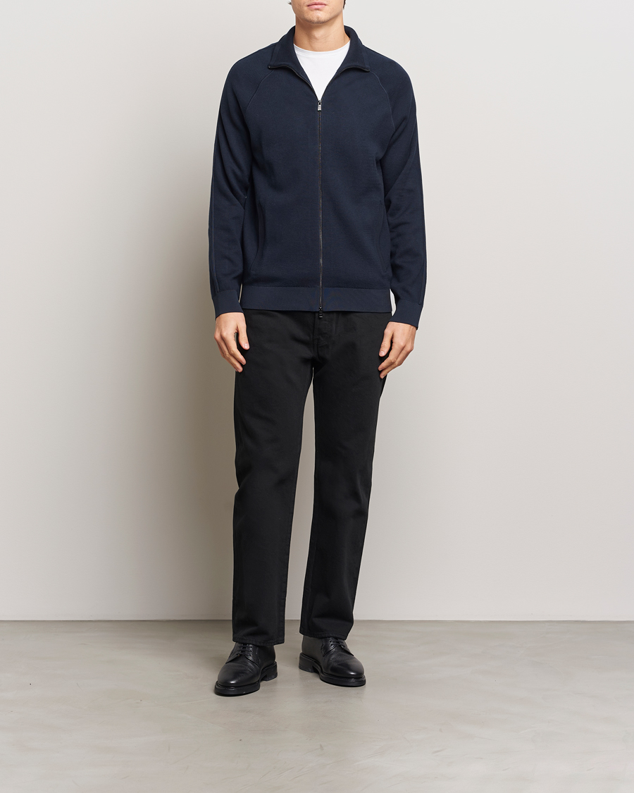 Homme | Pulls Et Tricots | BOSS BLACK | Domico Knitted Full Zip Dark Blue