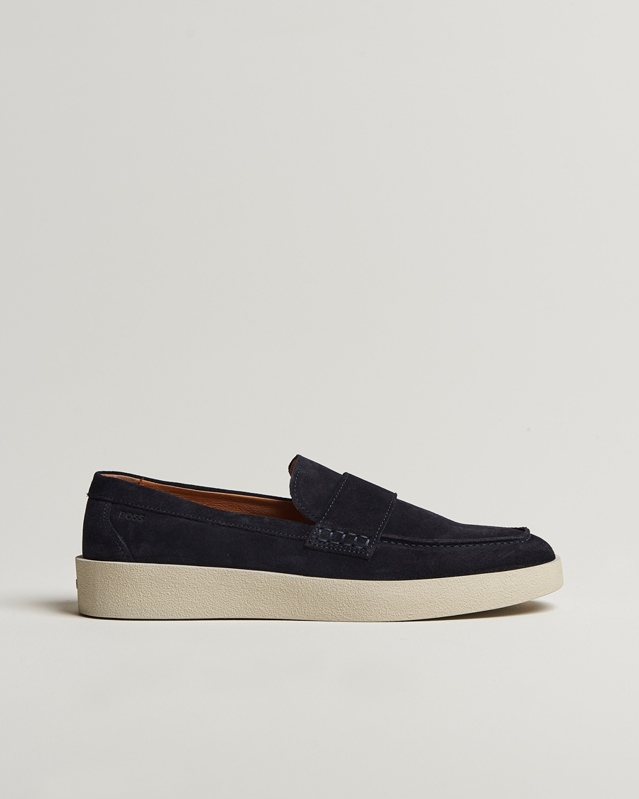 Homme | BOSS BLACK Clay Suede Loafer Dark Blue | BOSS BLACK | Clay Suede Loafer Dark Blue