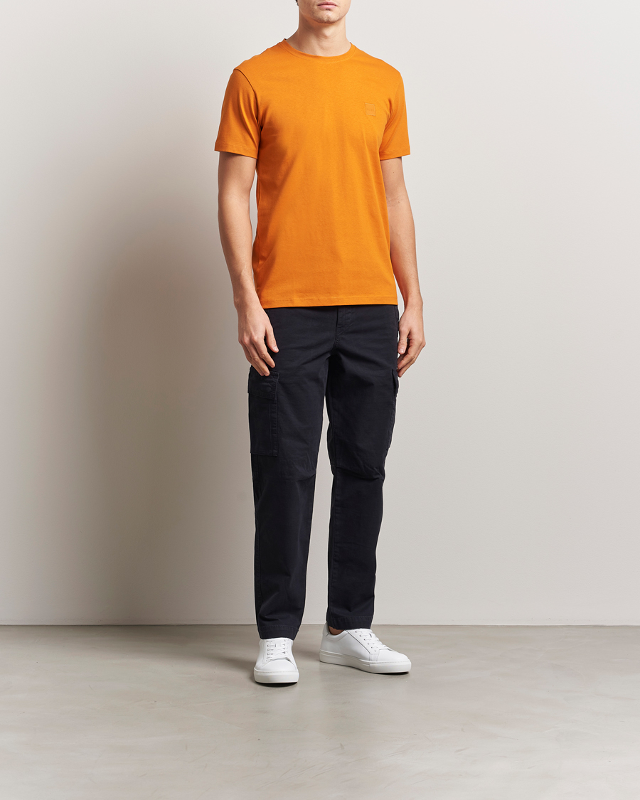 Homme | T-shirts | BOSS ORANGE | Tales Logo Crew Neck T-Shirt Open Orange