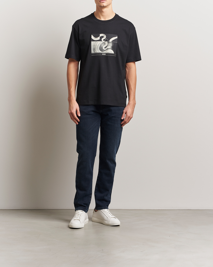 Homme | T-shirts | BOSS ORANGE | Barragan Printed T-Shirt Black
