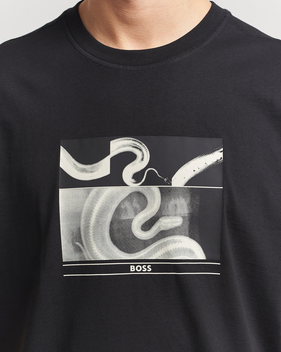 Homme | T-shirts | BOSS ORANGE | Barragan Printed T-Shirt Black