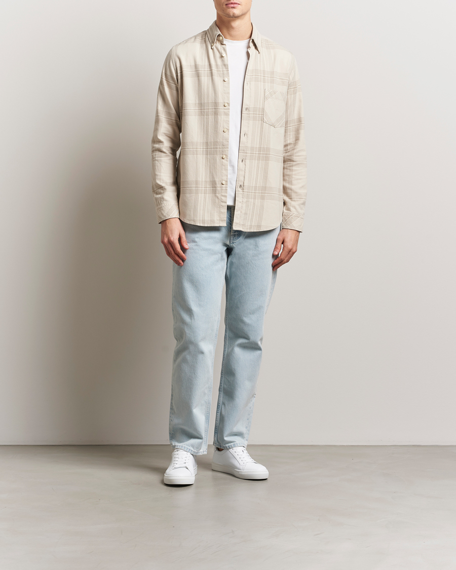 Homme | Chemises | BOSS ORANGE | Rickert Checked Shirt Light Beige