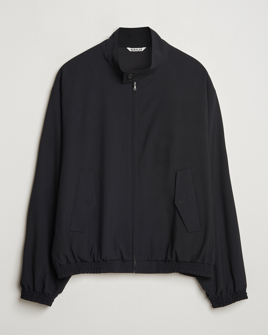 Homme | Manteaux Et Vestes | Auralee | Wool Zip Bomber Jacket Black