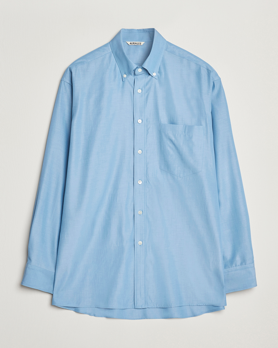 Homme | Chemises | Auralee | Button Down Shirt Sax Blue