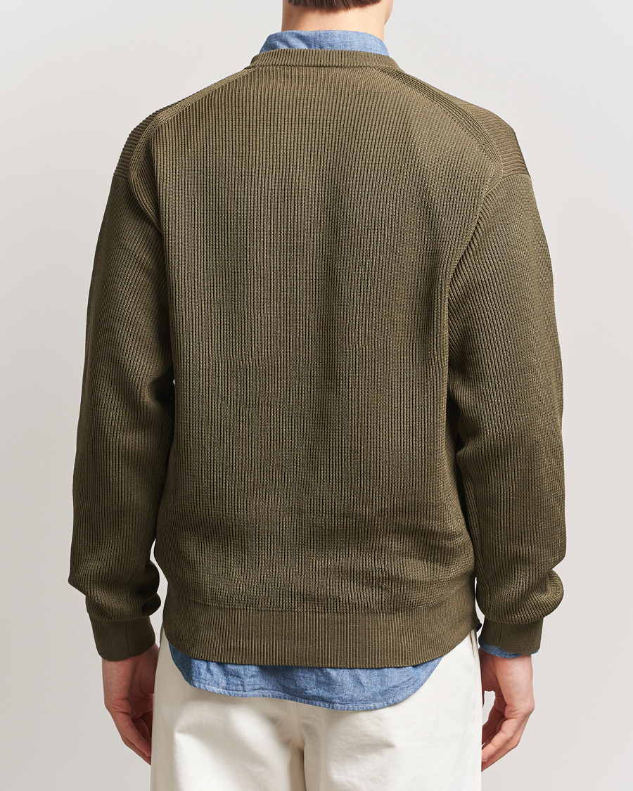 Homme | Pulls Et Tricots | Auralee | Cotton Rib Crew Neck Khaki