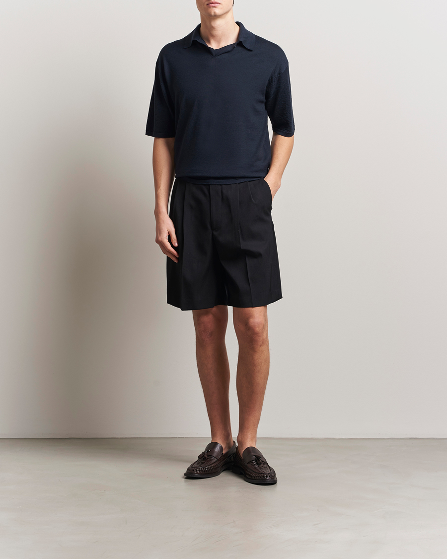 Homme | Pulls Et Tricots | Auralee | Wool Knit Polo Navy