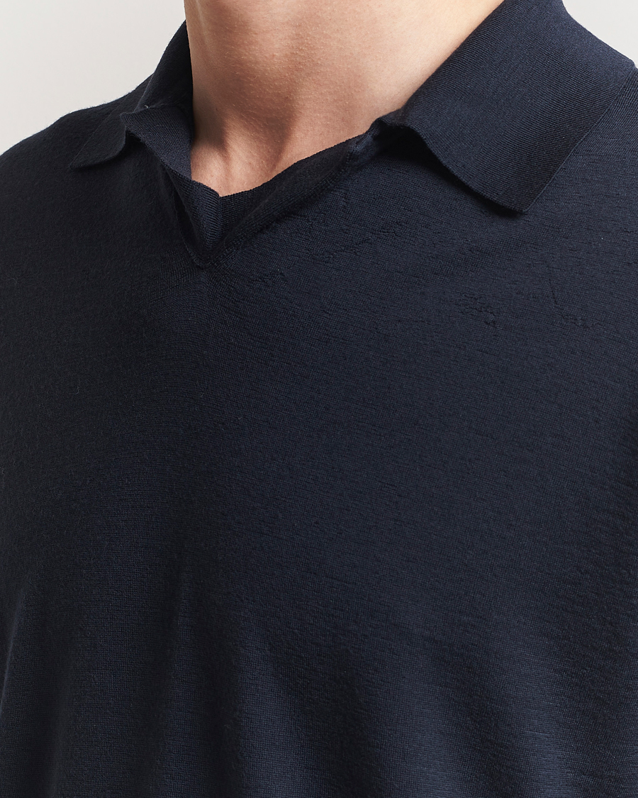 Homme | Pulls Et Tricots | Auralee | Wool Knit Polo Navy