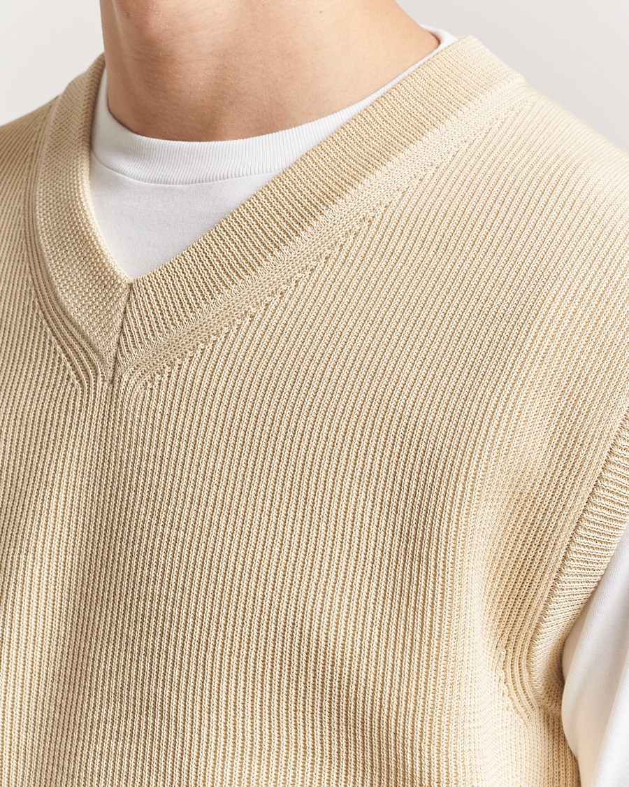 Homme | Pulls Et Tricots | Auralee | Rib Knit Vest Ivory