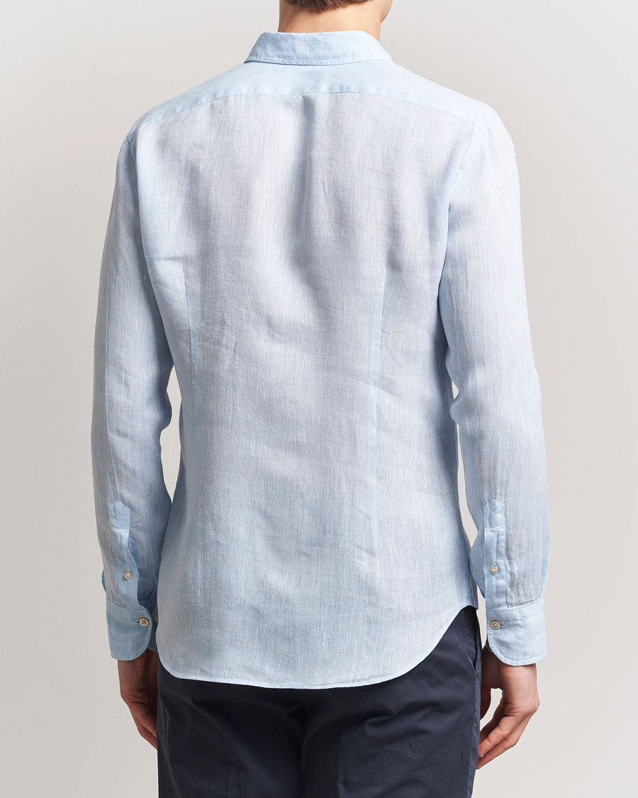 Homme | Chemises | Grigio | Linen Casual Shirt Light Blue
