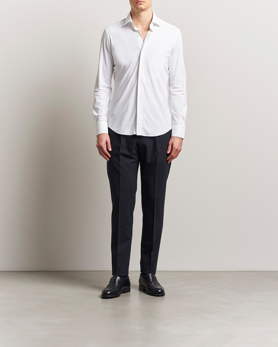 Homme | Chemises | Grigio | Jersey Stretch Shirt White
