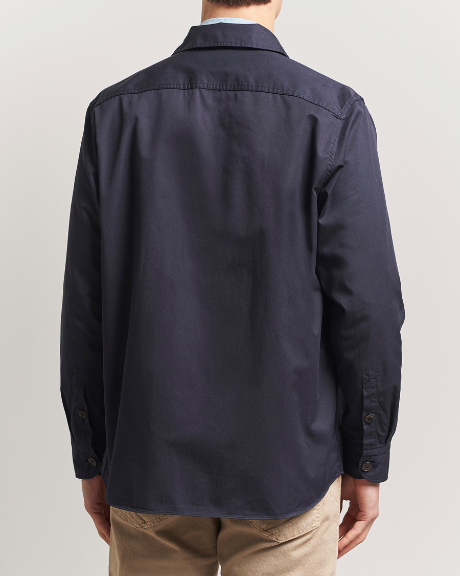 Homme | Chemises | Grigio | Cotton Overshirt Navy
