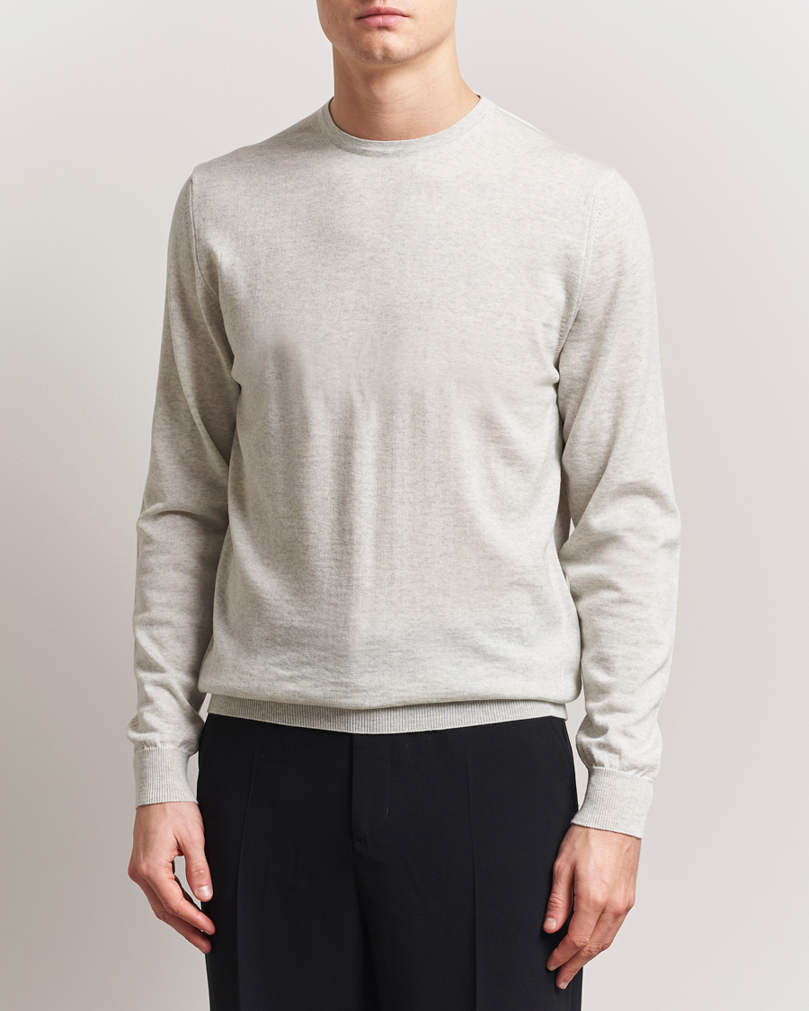 Homme | Pulls Et Tricots | Stenströms | Merino Patch Crew Neck Grey