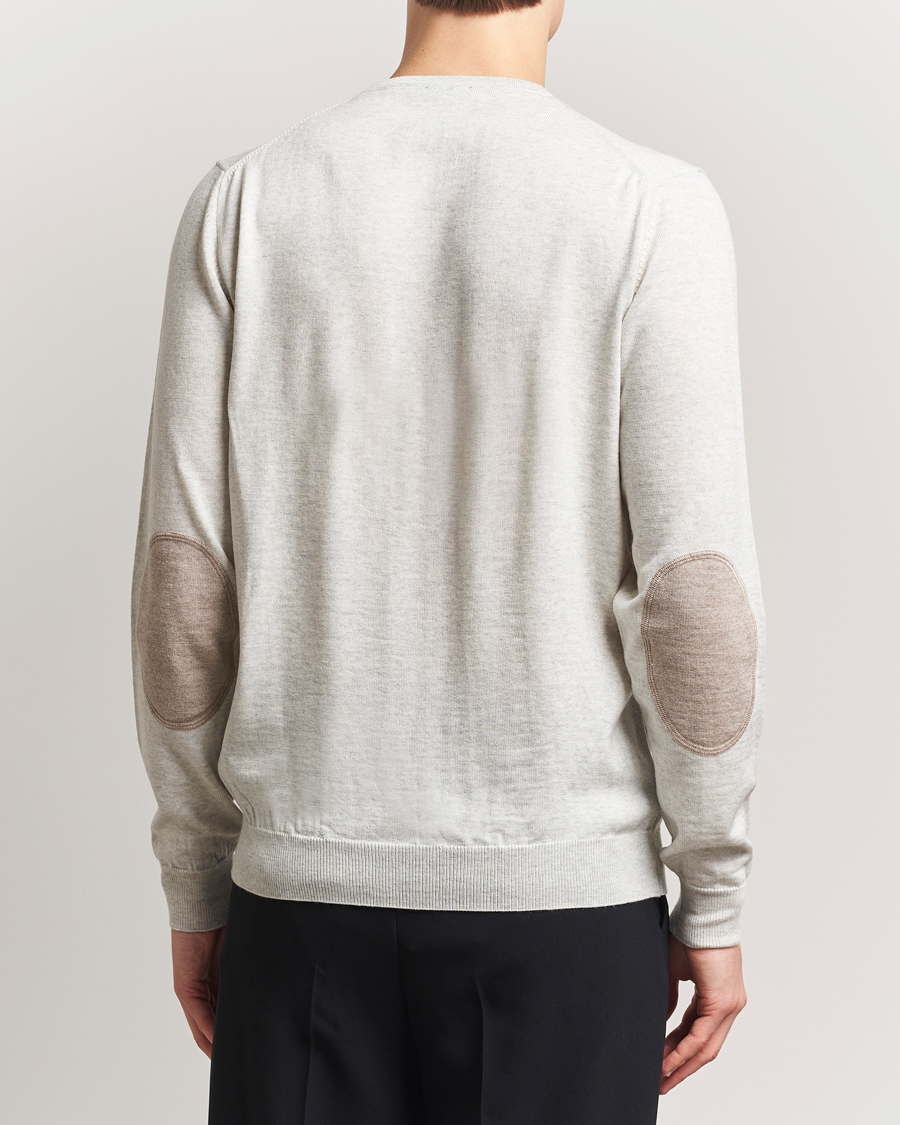 Homme | Pulls Et Tricots | Stenströms | Merino Patch Crew Neck Grey