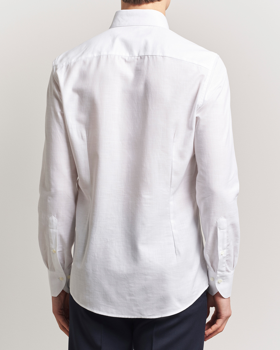 Homme | Chemises | Stenströms | Soft Cotton One Piece Button Down Shirt White