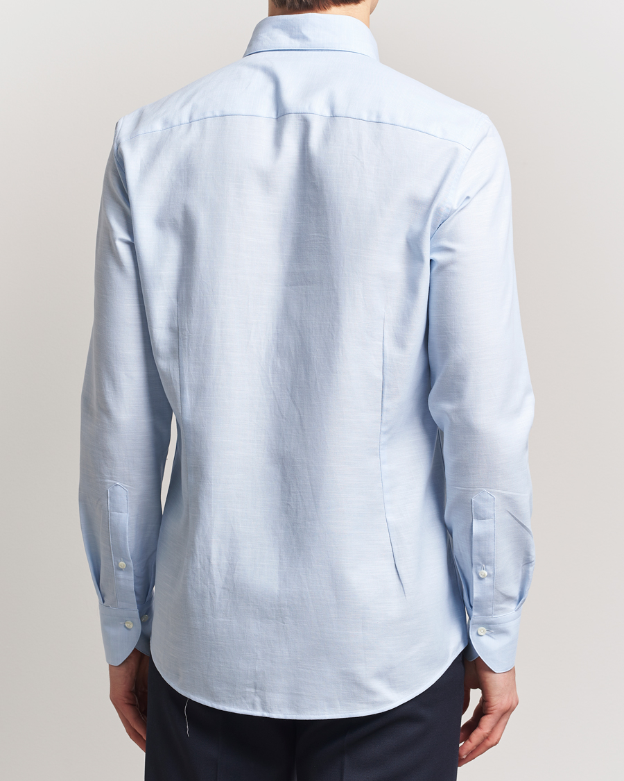 Homme | Chemises | Stenströms | Soft Cotton One Piece Button Down Shirt Blue