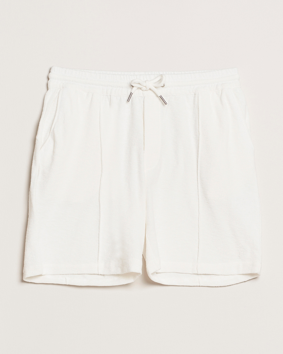 Homme | Shorts | Stenströms | Terry Slub Cotton Shorts White