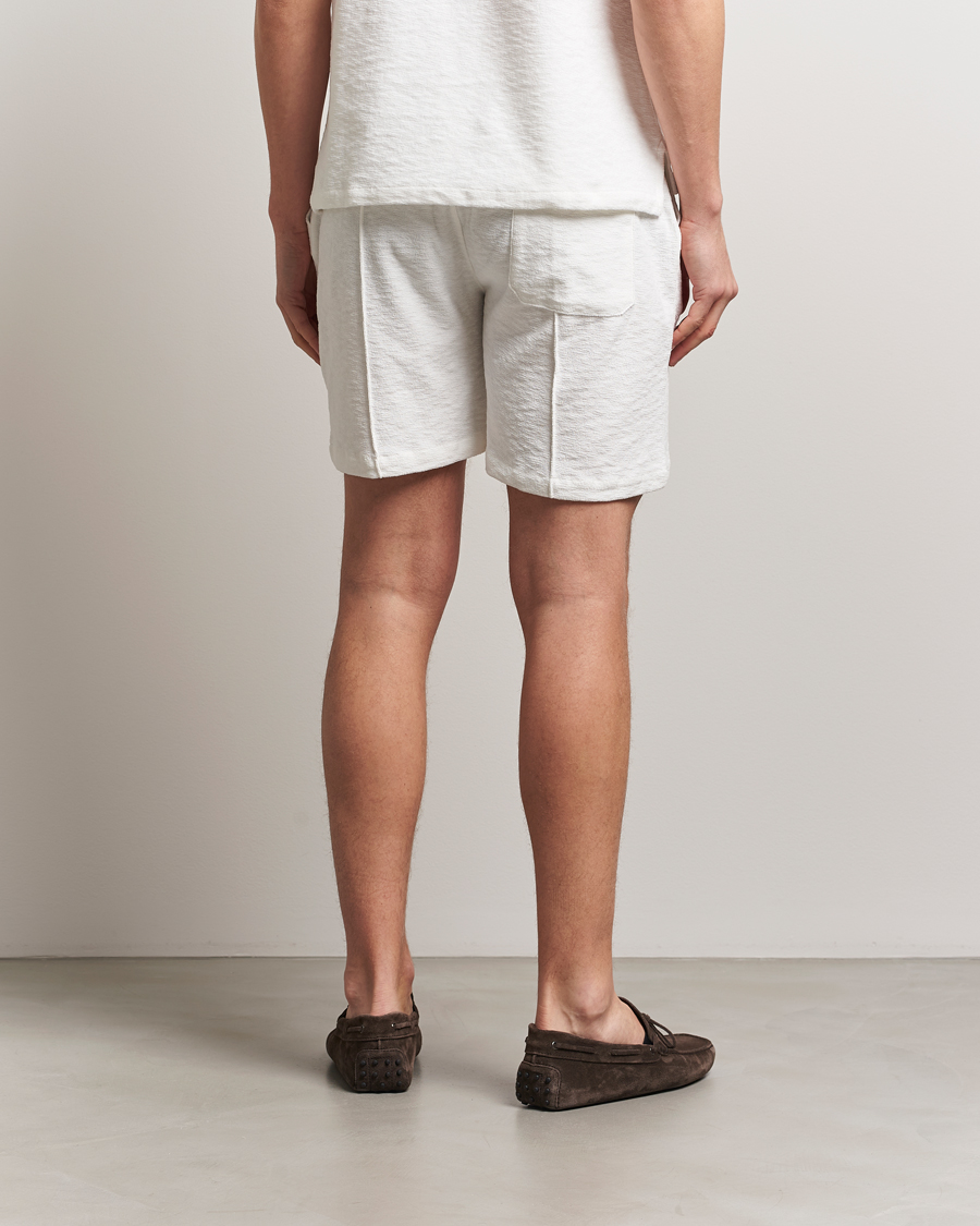 Homme | Shorts | Stenströms | Terry Slub Cotton Shorts White