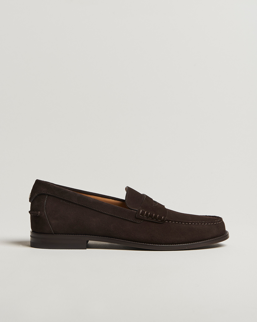 Homme | Bally Charlex Suede Moccasin Ebano | Bally | Charlex Suede Moccasin Ebano