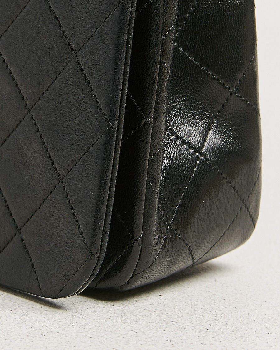 Homme | Chanel Pre-Owned Matelassé Single Full Flap Bag Black | Chanel Pre-Owned | Matelassé Single Full Flap Bag Black