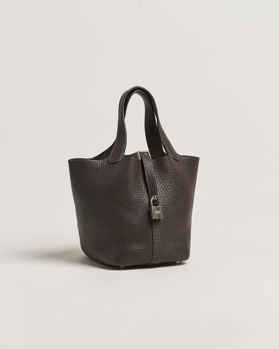 Homme | Hermès Pre-Owned Picotin Lock 18 Taurillon Chocolate | Hermès Pre-Owned | Picotin Lock 18 Taurillon Chocolate