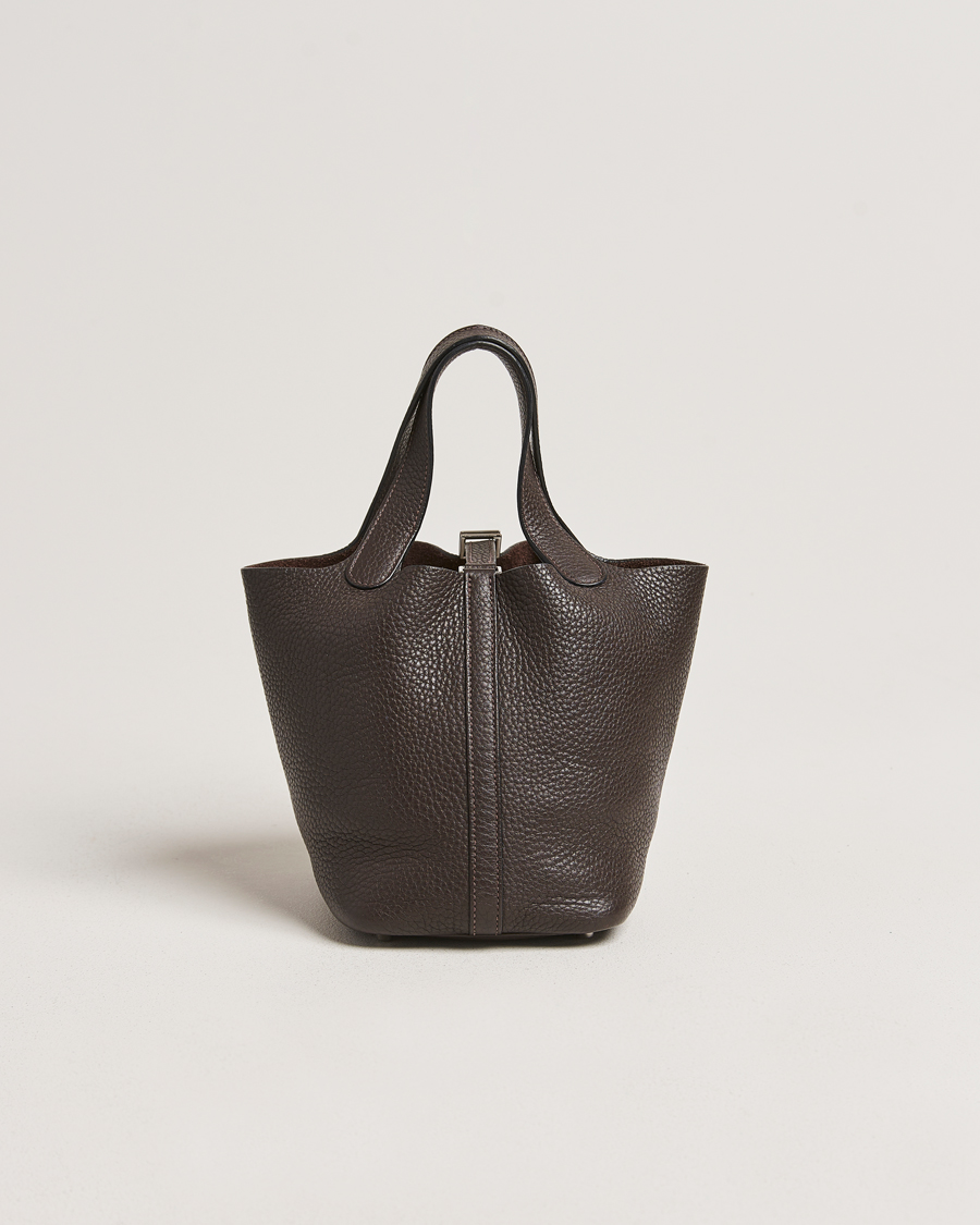 Homme | Hermès Pre-Owned Picotin Lock 18 Taurillon Chocolate | Hermès Pre-Owned | Picotin Lock 18 Taurillon Chocolate