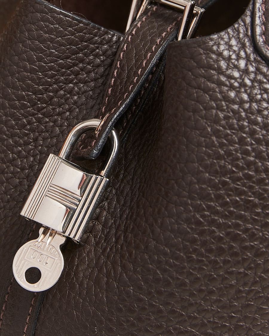 Homme | Hermès Pre-Owned Picotin Lock 18 Taurillon Chocolate | Hermès Pre-Owned | Picotin Lock 18 Taurillon Chocolate