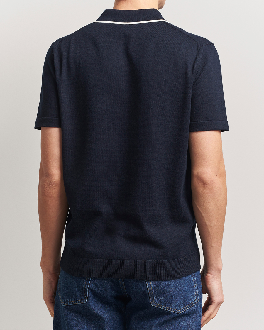 Homme | Polos | A.P.C. | Fynn Knitted Polo Marine